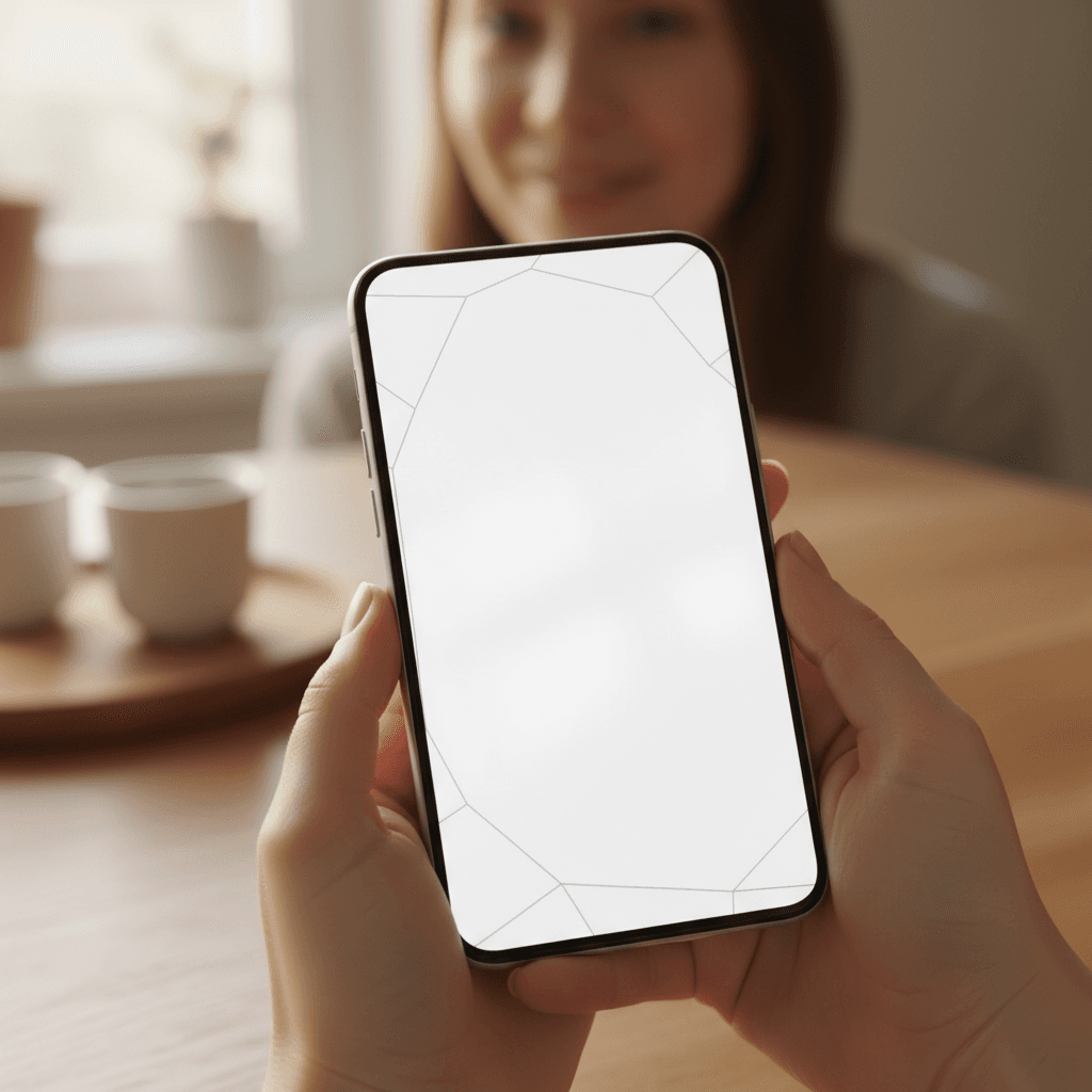 Person messaging on smartphone