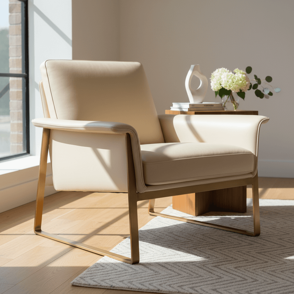 Quality furniture pieces including leather lounges and tables